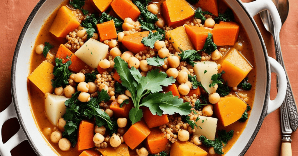 Variantes de la recette de tajine de légumes racines au millet