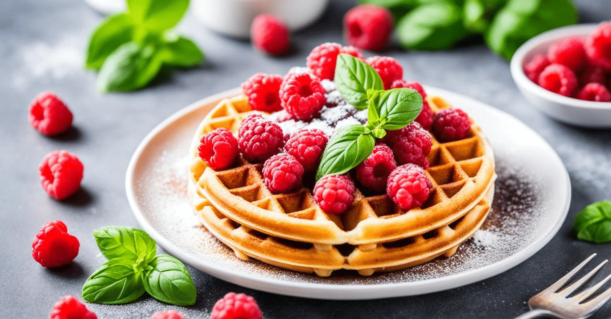 Recette Gaufre Arc en Ciel Framboise Basilic Facile