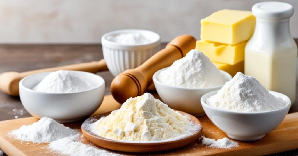 Ingrédients nécessaires pour la pâte sablée