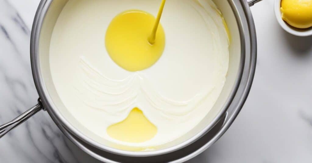 Préparation de la crème au citron