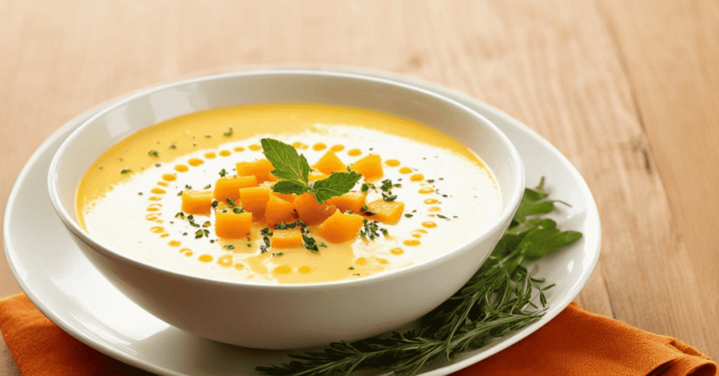 Recette de soupe minceur au potiron et au lait de coco