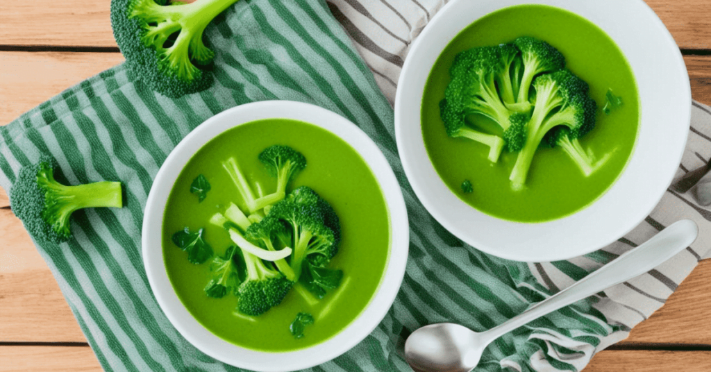 Soupe détox au brocoli et au gingembre