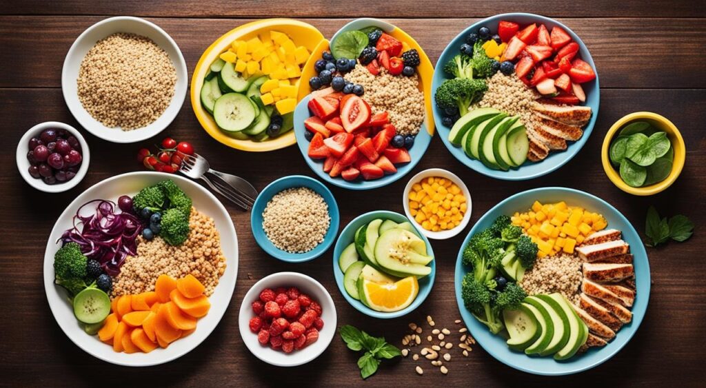 menus diététiques variés