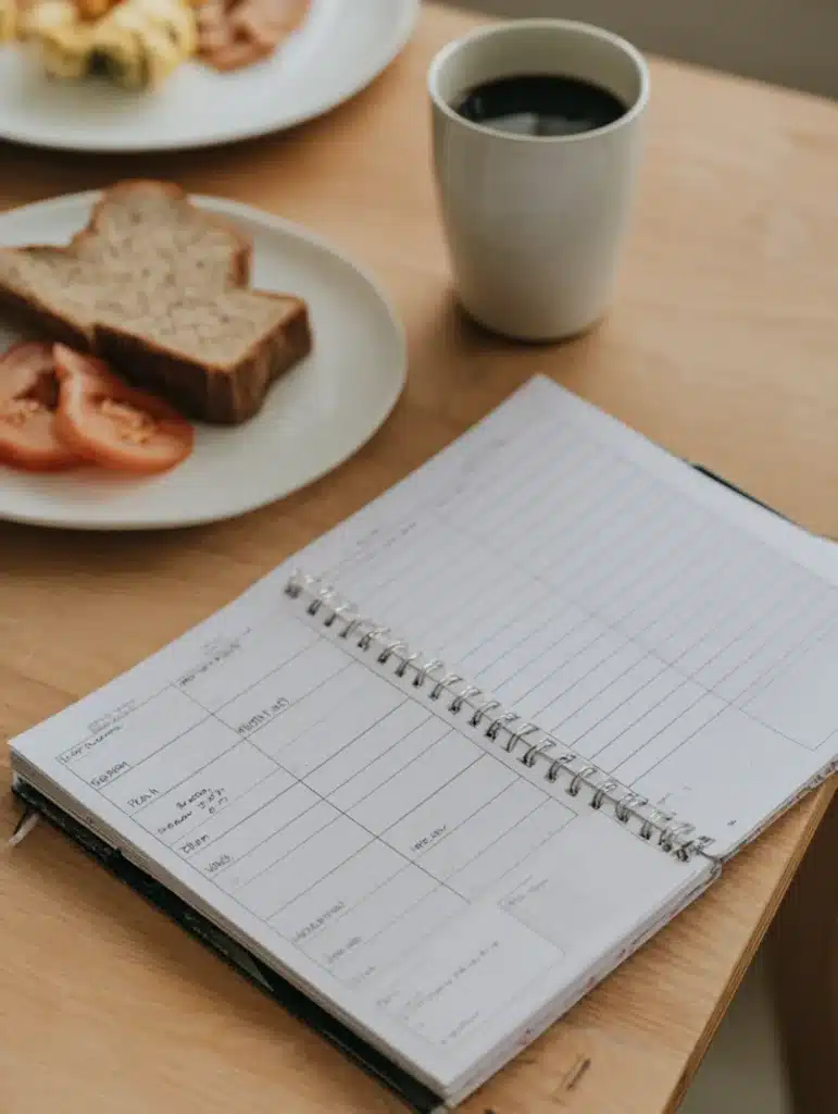 planning d’une journée de menu équilibré pour maigrir