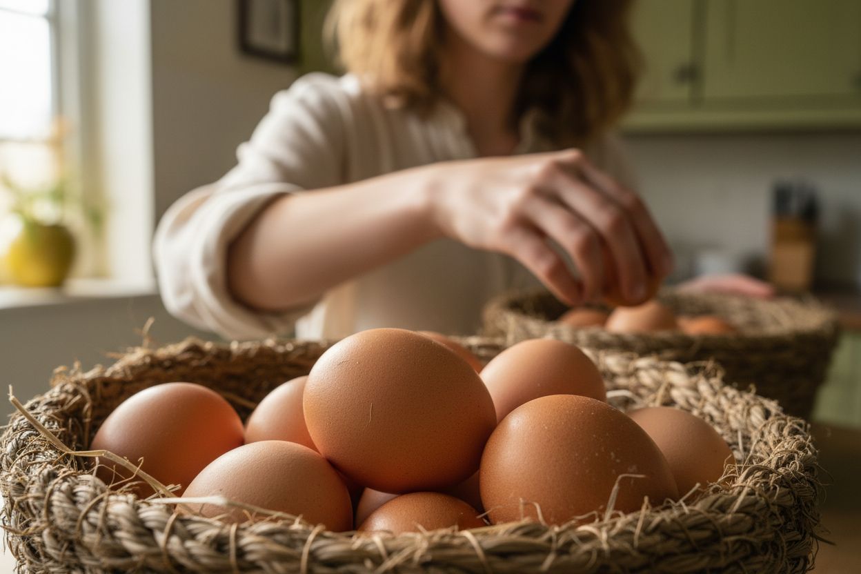 Sélection d'œufs bio de haute qualité riches en Oméga-3 et Choline pour une nutrition optimale.