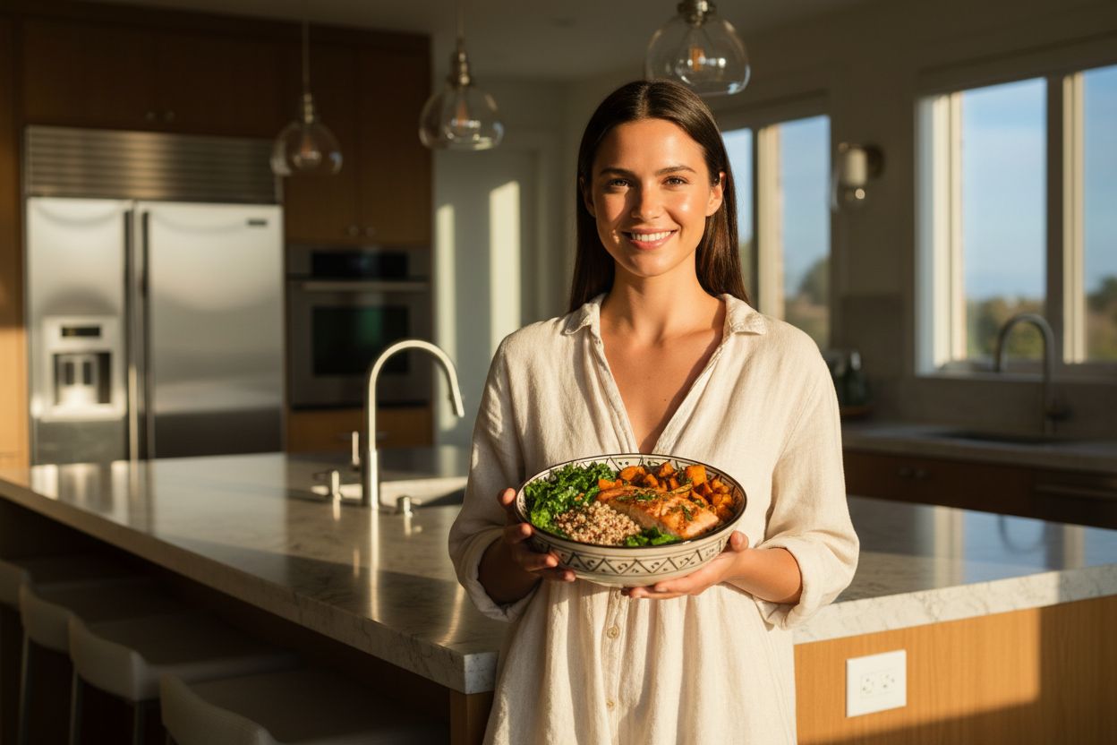 Exemple de repas équilibré pour un régime 2000 calories par jour perte de poids riche en nutriments.