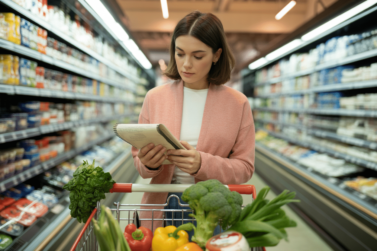 Infographie détaillant un plan étape par étape pour un challenge de 7 jours sans sucre, incluant des idées de menu et des aliments à éviter pour la perte de poids.