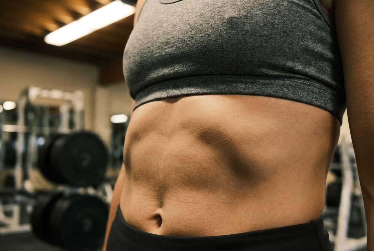 Exercice de gainage sollicitant le muscle transverse pour un ventre ferme.