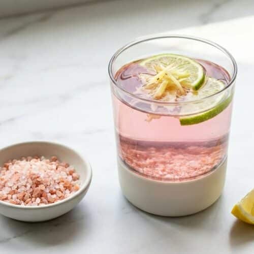 Recette japonaise au sel rose pour maigrir avec un dashi détox infusé au kombu à froid.